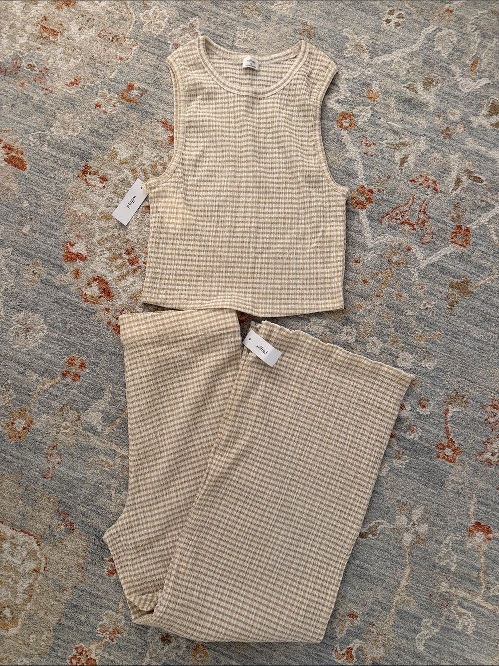 Aritzia Wilfred Seersucker Set NWT